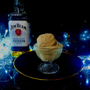 Kentucky Bourbon Whiskey-Oat Ice Cream (Cane Sugar-free & Low Carb)